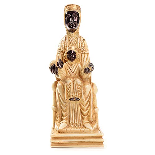 Holyart Beata Virgen de Montserrat 16 cm Piedra Marfil Bethléem