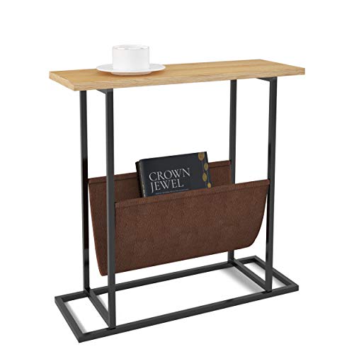 Mesa auxiliar de madera con revista mesa auxiliar de madera roble mesa de noche para sala de estar dormitorio retro decoración industrial Mesa auxiliar de madera con revista mesa auxiliar de madera roble mesa de noche para sala de estar dormitorio retro decoración industrial
