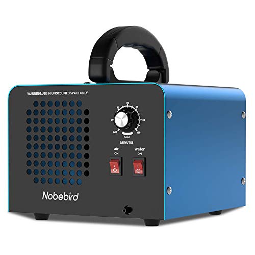 Nobebird Generador de ozono Purificador de Aire, 28000 MG/h Desodorizador de ozono con Modos de purificación de Aire/Agua, Purifica hasta 300㎡, Elimina el Humo/el Olor de Mascotas/contaminante