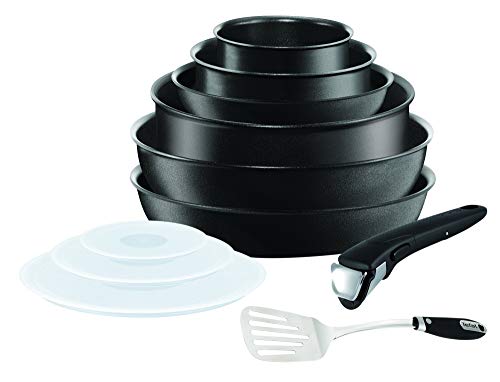 Tefal Ingenio Expertise - Juego de 6 Piezas Aluminio con Mango Extraíble, Sartenes 22 y 26 cm + Cazos de 16 y 20 cm + Guisera de 24 cm + Wok de 26 cm + 3 tapas de plástico + 1 espátula + 1 mangos Tefal Ingenio Expertise - Juego de 6 Piezas Aluminio con Mango Extraíble, Sartenes 22 y 26 cm + Cazos de 16 y 20 cm + Guisera de 24 cm + Wok de 26 cm + 3 tapas de plástico + 1 espátula + 1 mangos