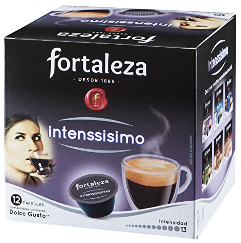 Café FORTALEZA - Cápsulas de Café Intenssísimo Compatibles con Dolce Gusto - Pack 3 x 12 - Total 36 cápsulas