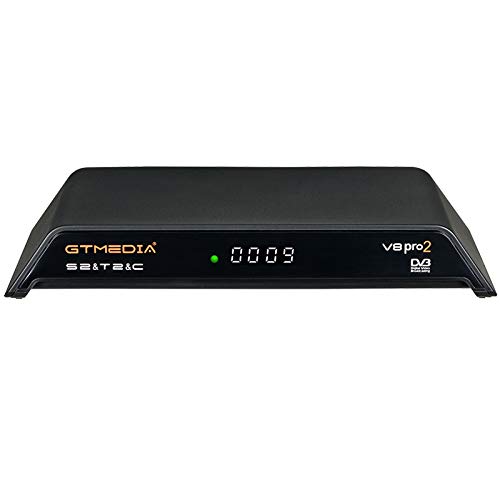 GT MEDIA V8 PRO2 Decodificador TDT Terrestre HD Receptor TV Satelite Digital DVB-S/S2/S2X DVB-T/T2/Cable/ISDBT, 1080P Full HD H.265 HEVC WiFi, Soporte CCcam Newcam PVR Youtube