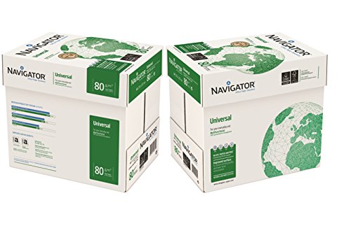 NAVIGATOR NAVA480-2 A4, 80 g/m² papel universal 10x Reams (5,000 Sheets) - 2x Box NAVIGATOR NAVA480-2 A4, 80 g/m² papel universal 10x Reams (5,000 Sheets) - 2x Box