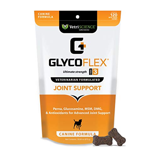 VetriScience Laboratories glycoflex 3 Cadera y Conjunto de Apoyo para Perros, 120 Bite tamaño – Chucherías, 30.69