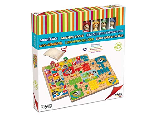 Cayro -Parchís y oca Pirata.- Juego de Mesa Infantil - parchís Infantil - Juego de cooperación Desarrollo de Habilidades visuales y lógico-matemáticas - Juego de Mesa (843)