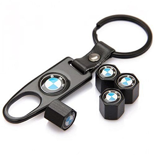JGDGUUT 4 Unidades/Lote Negro Coche Rueda Válvula Tapones de neumáticos Tallo de Aire Tapas Llavero para BMW JGDGUUT 4 Unidades/Lote Negro Coche Rueda Válvula Tapones de neumáticos Tallo de Aire Tapas Llavero para BMW