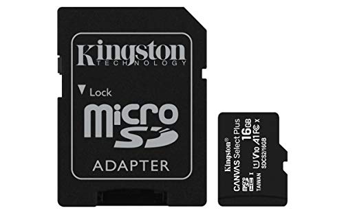Kingston Canvas Select Plus Tarjeta microSD, SDCS2/16GB Class 10 con Adaptador SD Kingston Canvas Select Plus Tarjeta microSD, SDCS2/16GB Class 10 con Adaptador SD