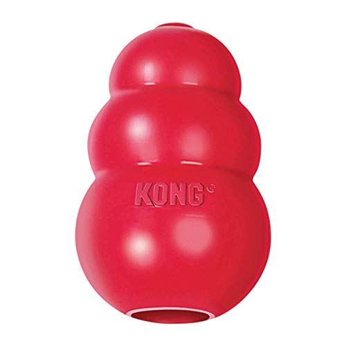 KONG - Classic - Juguete de Resistente Caucho Natural - para morder, perseguir o Buscar - para Perros Medianos KONG - Classic - Juguete de Resistente Caucho Natural - para morder, perseguir o Buscar - para Perros Medianos