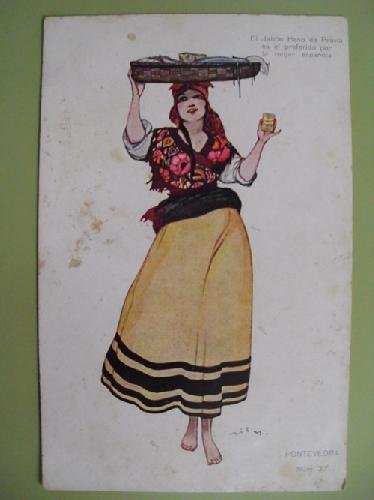 Antigua Postal Publicidad - Old Postcard Advertising : PONTEVEDRA - JABON HENO DE PRAVIA - Perfumeria Gal