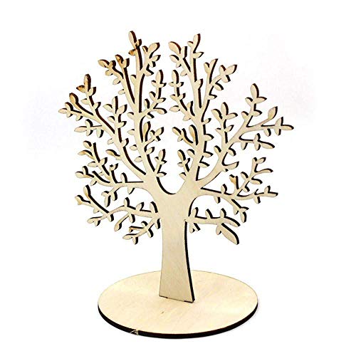 Árbol de la Vida Expositor de Pendiente,Árbol de Madera Balsa,Árbol Artificiales con Burro Tronco Decoración del hogar (B-L, Grande)