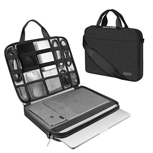 ARVOK Funda para portátil de Estuche para Accesorios con Correa y asa, maletín para Ordenador portátil Maletín para Acer/ASUS/DELL/Lenovo/HP (13.3-Pulgadas, Negro)