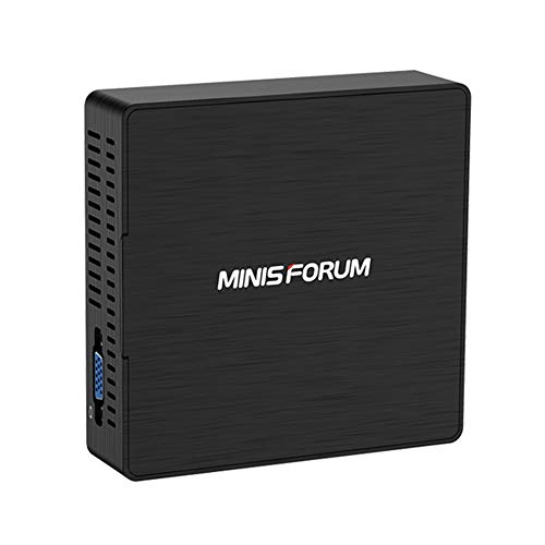 Mini PC Windows 10 Pro Quad-Core Procesador Intel Pentium J3710 (hasta 2,64 GHz), 4G DDR3 / 128GB SSD Gráficos Intel HD 405 HDMI/VGA Pantalla Dual Cooling System 4 Puertos USB BT4.2 WiFi Doble