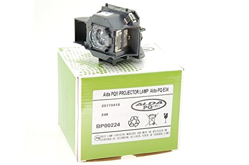 Alda PQ-Premium, Lámpara de proyector para EPSON EMP-X3, EMP-62, EMP-63, EMP-82, POWERLIGHT 76C, POWERLIGHT 62C Proyectores, lámpara con Carcasa