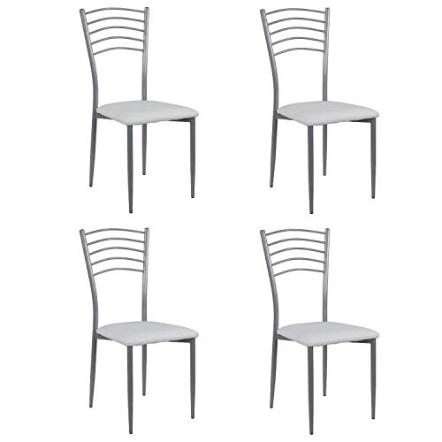 Noorsk Design Lote de 4 sillas de Cocina París