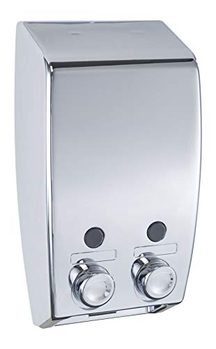 Wenko Varese Dispensador Jabón 0.45 L, Plateado, 8x13.5x25 cm, 2 Unidades Wenko Varese Dispensador Jabón 0.45 L, Plateado, 8x13.5x25 cm, 2 Unidades