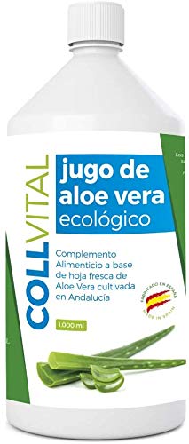 Aloe vera puro para beber con pulpa natural/zumo 99.5% aloe vera con certificación Bio y ecologico/bebida de jugo de aloe vera organico fabricada en España 1 litro