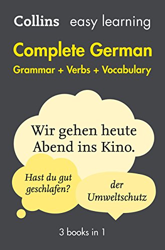 Easy Learning German Complete Grammar, Verbs and Vocabulary (3 books in 1): Trusted support for learning (Collins Easy Learning)