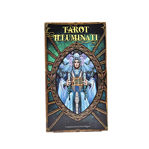 Tarot Illuminati Kit: Un Mazo De 78 Cartas Y Cartas De GuíA, Juego De Cartas De Juego Universal Futuro Divination Future, Amantes De Las Cartas del Tarot -10 * 7.5 * 2.5Cm