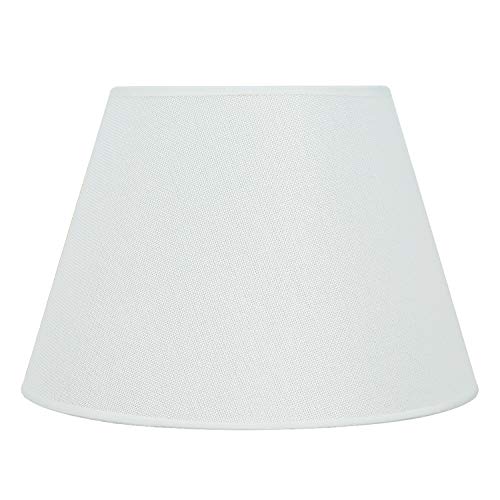 DULEE - Pantalla de lámpara de 24 a 40 cm aprox. de lino, para E27, para lámpara de mesa o de pie, Blanco, Top:16cm x Height:18cm x Bottom:30cm DULEE - Pantalla de lámpara de 24 a 40 cm aprox. de lino, para E27, para lámpara de mesa o de pie, Blanco, Top:16cm x Height:18cm x Bottom:30cm