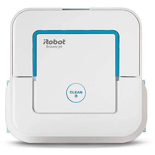 iRobot Braava jet 250 Robot friegasuelos con pulverizador de chorro a presión, 3en1: limpieza en seco y mojado, mejor para cuartos de baño y cocinas, funciona con paños de un uso y paños lavables