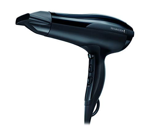 Remington D5210 Pro Air - Secador de Pelo Iónico, Rejilla de Cerámica, Concentrador, 2200 W, Negro