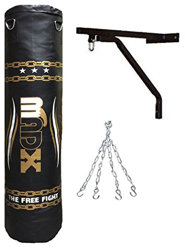 MADX - Saco de boxeo para artes marciales con relleno, incluye cadena y soporte
