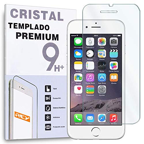 REY Protector de Pantalla para iPhone 6 6S 4.7" Cristal Vidrio Templado Premium