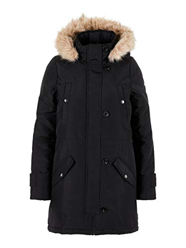 Vero Moda Vmexcursion Expedition Aw193/4parka Noos Abrigo, Negro (Black Black), 36 (Talla del fabricante: X-Small) para Mujer