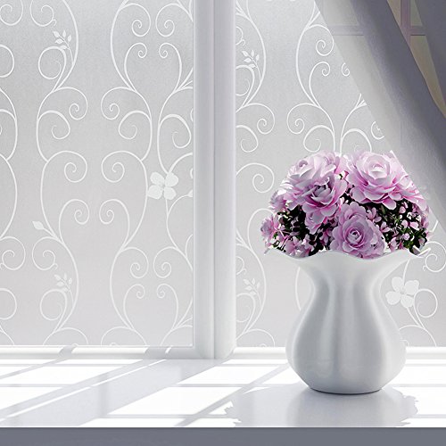 Vinilo autoadhesivo para ventana, privacidad, esmerilado, pegatinas de cristal decorativas para ventanas de casa o apartamento., blanco, 45*200 cm