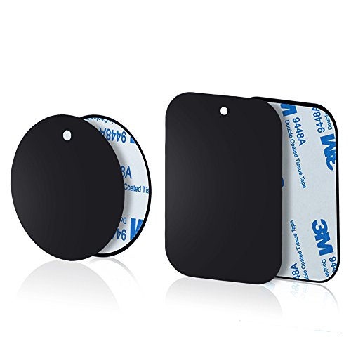 Yianerm 3M Adhesivo 4 Paquetes de Placa de Metal Delgada para Soporte magnético para teléfono de Coche (2 Redondo y 2 rectangulares) Yianerm 3M Adhesivo 4 Paquetes de Placa de Metal Delgada para Soporte magnético para teléfono de Coche (2 Redondo y 2 rectangulares)