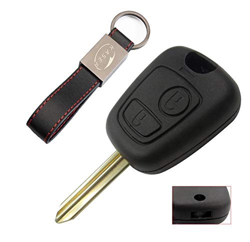 Carcasa Llave para Citroen Peugeot - Funda Mando a Distancia 2 Botones para Coche Citroen C4 C5 Berlingo Picasso Xsara Aygo Carcasa Llave para Citroen Peugeot - Funda Mando a Distancia 2 Botones para Coche Citroen C4 C5 Berlingo Picasso Xsara Aygo