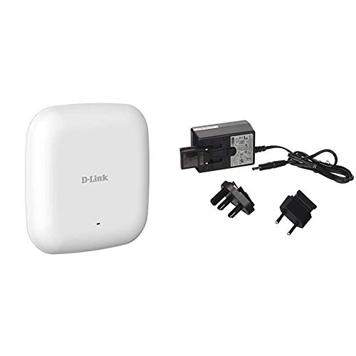 D-Link DAP-2610 - Punto de Acceso PoE WiFi AC1300 Wave2 MU-MIMO Dual Band para Interior + PSM-12V-38-B Adaptador e inversor de Corriente Interior Negro - Fuente de alimentación