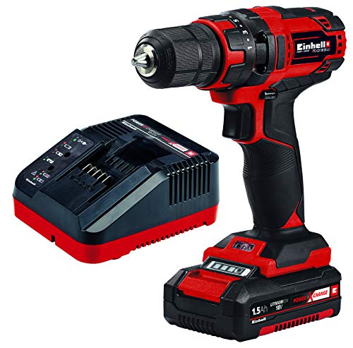 Einhell Taladro destornillador inalámbrico TC-CD 18/35 Li Power X-Change (18V, incluye batería de 1,5 Ah y cargador) (ref.4513914) Einhell Taladro destornillador inalámbrico TC-CD 18/35 Li Power X-Change (18V, incluye batería de 1,5 Ah y cargador) (ref.4513914)