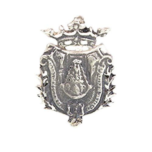 Medalla Virgen del Rocio Hermandad DE TRIGUEROS 25x15 mm Plata DE Ley