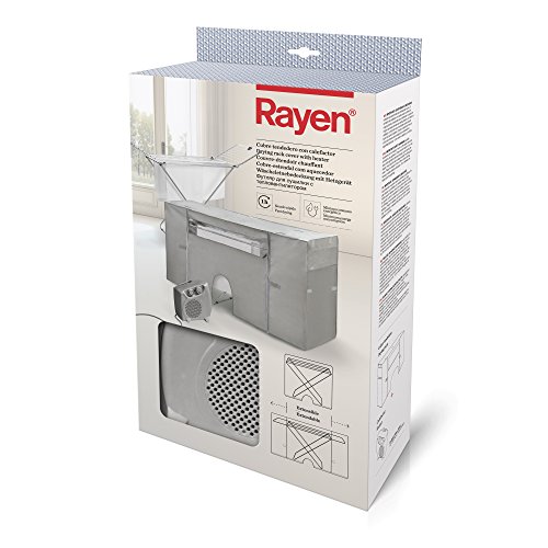 Rayen 6175 Cubre tendedero con Calefactor, Tejido Non Woven, Gris, 105-180x56x106 cm