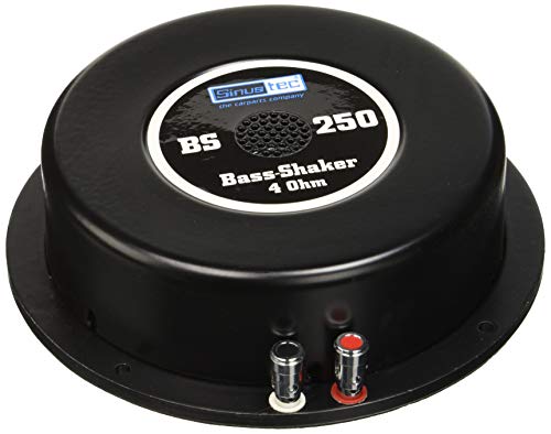 Sinustec 14019 BS-250 - Transductor de Vibraciones (bodyshaker), 4 ohmios, Color Negro