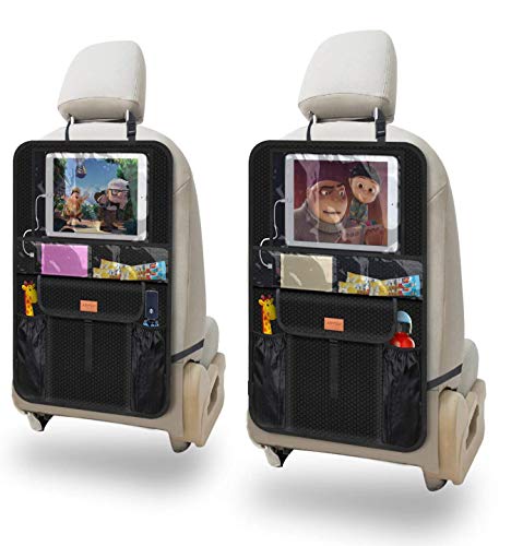 AEMIAO 2 PCS Organizadores para Asientos de Coches, Impermeable Protector de Asiento, Universal Protector Trasero del Asiento de Coche Cubierta para Asiento Trasero de Coche con Sorporte iPad 12.9" AEMIAO 2 PCS Organizadores para Asientos de Coches, Impermeable Protector de Asiento, Universal Protector Trasero del Asiento de Coche Cubierta para Asiento Trasero de Coche con Sorporte iPad 12.9"