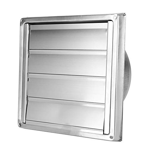 Aiggend Salida de Humos, de Acero Inoxidable de 150 mm Cuadrado de Rejilla Activa de Salida de Aire de ventilación Cubierta Campana de Pared Exterior Aiggend Salida de Humos, de Acero Inoxidable de 150 mm Cuadrado de Rejilla Activa de Salida de Aire de ventilación Cubierta Campana de Pared Exterior