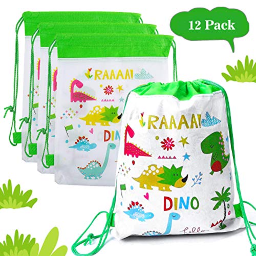 Amycute 12 pcs Mochilas Dinosaurio, Bolsas con Cordón Mochila Party Bolsas Tela no Tejida Escolar Hombro Mochila de Viaje Bolsa de Baile Gimnasio para Adolescentes Niños niñas Cumpleaños Amycute 12 pcs Mochilas Dinosaurio, Bolsas con Cordón Mochila Party Bolsas Tela no Tejida Escolar Hombro Mochila de Viaje Bolsa de Baile Gimnasio para Adolescentes Niños niñas Cumpleaños
