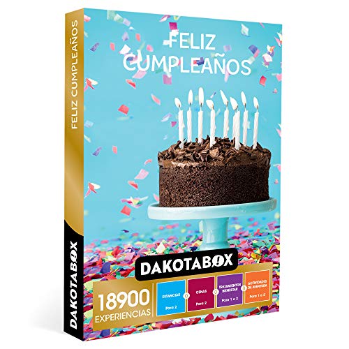 DAKOTABOX - Caja Regalo hombre mujer pareja idea de regalo - Feliz cumpleaños - 18900 experiencias como circuitos spa, masajes, cenas, kayak y rutas a caballo