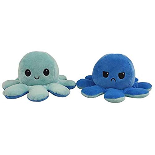 EVANJ Peluche de Pulpo Reversible, Bonitos Juguetes de Peluche muñeco Vibrante de Doble Cara el Pulpo Reversible Original de Felpa Bonitos Juguetes de Peluche Niños (F, Pulpo)