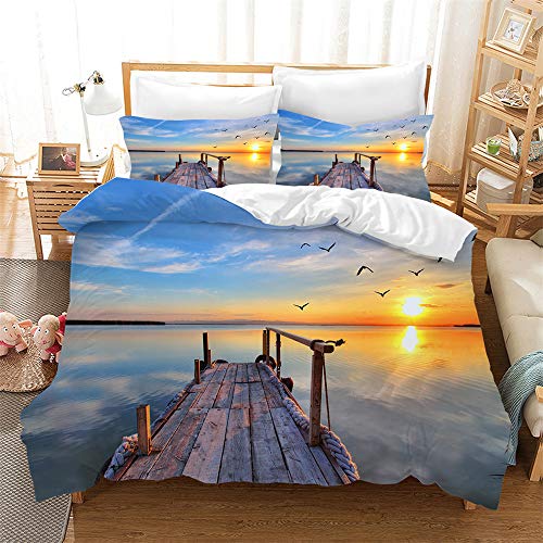 Ste-X Juego De Cama De Tres Piezas De Playa Paradisíaca, Hermosa Funda Nórdica para Paisajes, Elegante para Niños Y Jóvenes ((220x 240cm)-Cama de 150/160,Patrón 03) Ste-X Juego De Cama De Tres Piezas De Playa Paradisíaca, Hermosa Funda Nórdica para Paisajes, Elegante para Niños Y Jóvenes ((220x 240cm)-Cama de 150/160,Patrón 03)