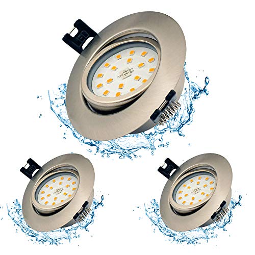 3 x Foco Empotrable LED, 6W Downlight LED Plafón, Blanco Cálido 3000K, Ojos de buey de LED Techo de iluminación incluye Bombilla LED para Salón o Dormitorio Cocina 3 x Foco Empotrable LED, 6W Downlight LED Plafón, Blanco Cálido 3000K, Ojos de buey de LED Techo de iluminación incluye Bombilla LED para Salón o Dormitorio Cocina