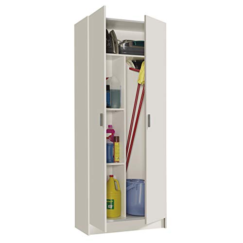 Habitdesign 007142O - Armario Multiusos escobero de 2 Puertas, Color Blanco Mate, Medidas: 73 cm (Largo) x180 cm (Alto) x 37 cm (Fondo) Habitdesign 007142O - Armario Multiusos escobero de 2 Puertas, Color Blanco Mate, Medidas: 73 cm (Largo) x180 cm (Alto) x 37 cm (Fondo)