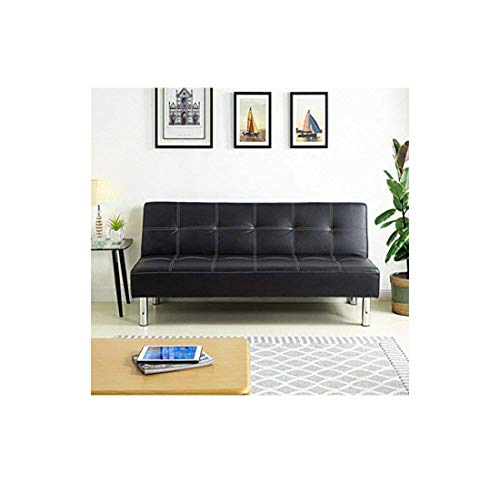 Hogar 24 Sofá Cama Clic clac Tapizado En Piel Ecológica, Color Negro Simply Hogar 24 Sofá Cama Clic clac Tapizado En Piel Ecológica, Color Negro Simply