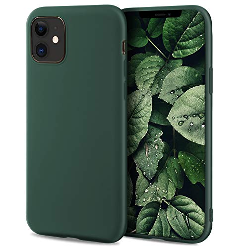 Moozy Minimalist Series Funda Silicona para iPhone 11, Verde Oscuro con Acabado Mate, Cover Carcasa de TPU Suave y Fina Moozy Minimalist Series Funda Silicona para iPhone 11, Verde Oscuro con Acabado Mate, Cover Carcasa de TPU Suave y Fina