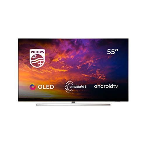 Philips 55OLED854/12 - Televisor Smart TV OLED 4K UHD, 55 pulgadas, Android TV, Ambilight 3 lados, HDR10+, Dolby Vision, Google Assistant, compatible con Alexa, color gris Philips 55OLED854/12 - Televisor Smart TV OLED 4K UHD, 55 pulgadas, Android TV, Ambilight 3 lados, HDR10+, Dolby Vision, Google Assistant, compatible con Alexa, color gris