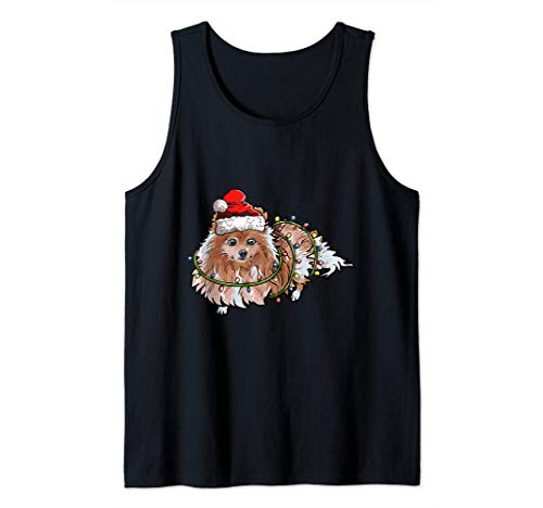 Pomerania Navidad Regalo X-Mas Disfraz Amor De Perro Camiseta sin Mangas