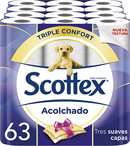 Scottex Acolchado Papel Higiénico - 63 rollos Scottex Acolchado Papel Higiénico - 63 rollos
