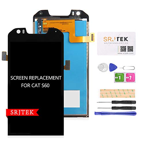 SRJTEK - Pantalla LCD de Repuesto para Caterpillar Cat S60 Dual-sim S60 de 4,7 Pulgadas, Pantalla LCD digitalizador de Cristal de Montaje Completo